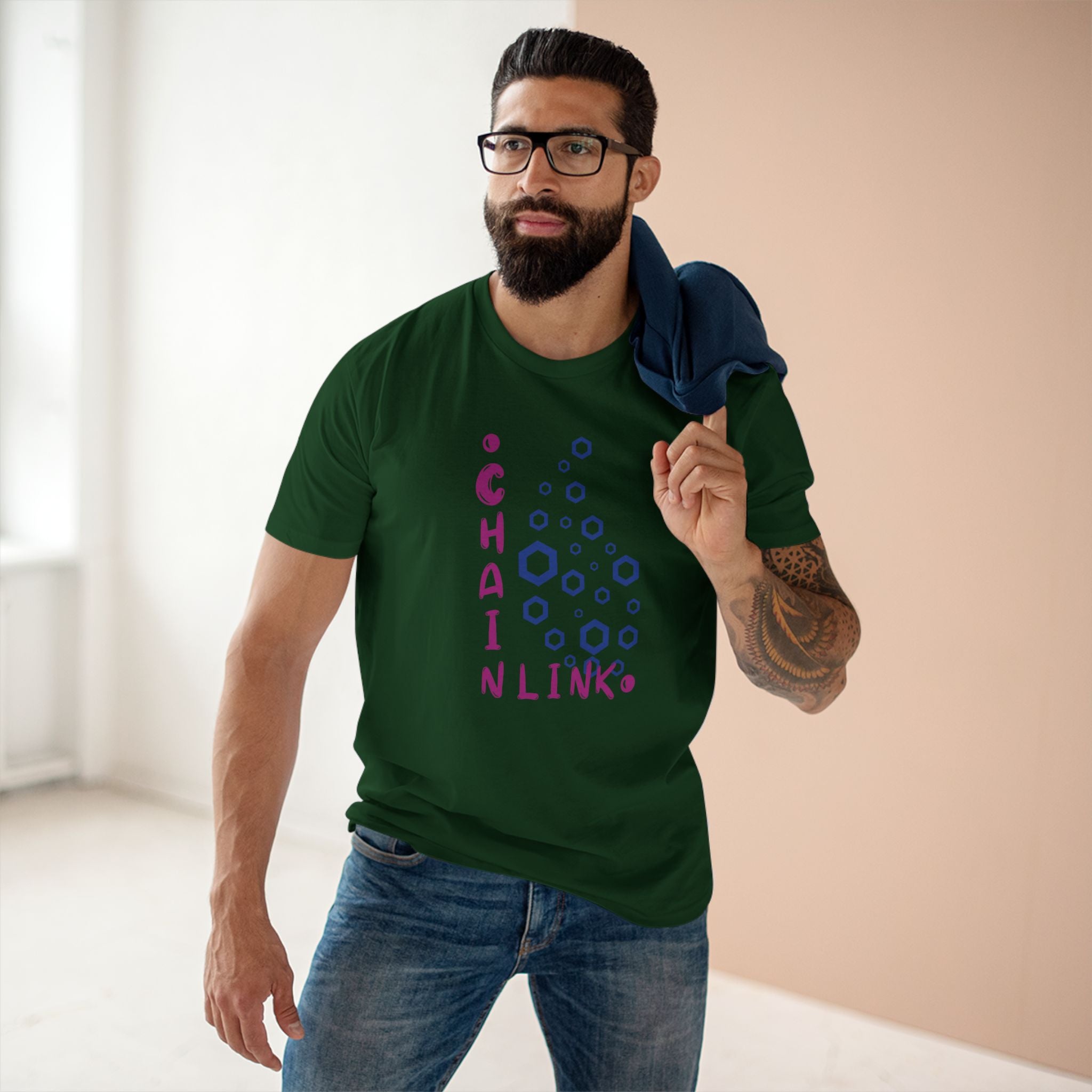 LINK- where data meets blockchain. Wear your belief in smart contracts and decentralized truth.