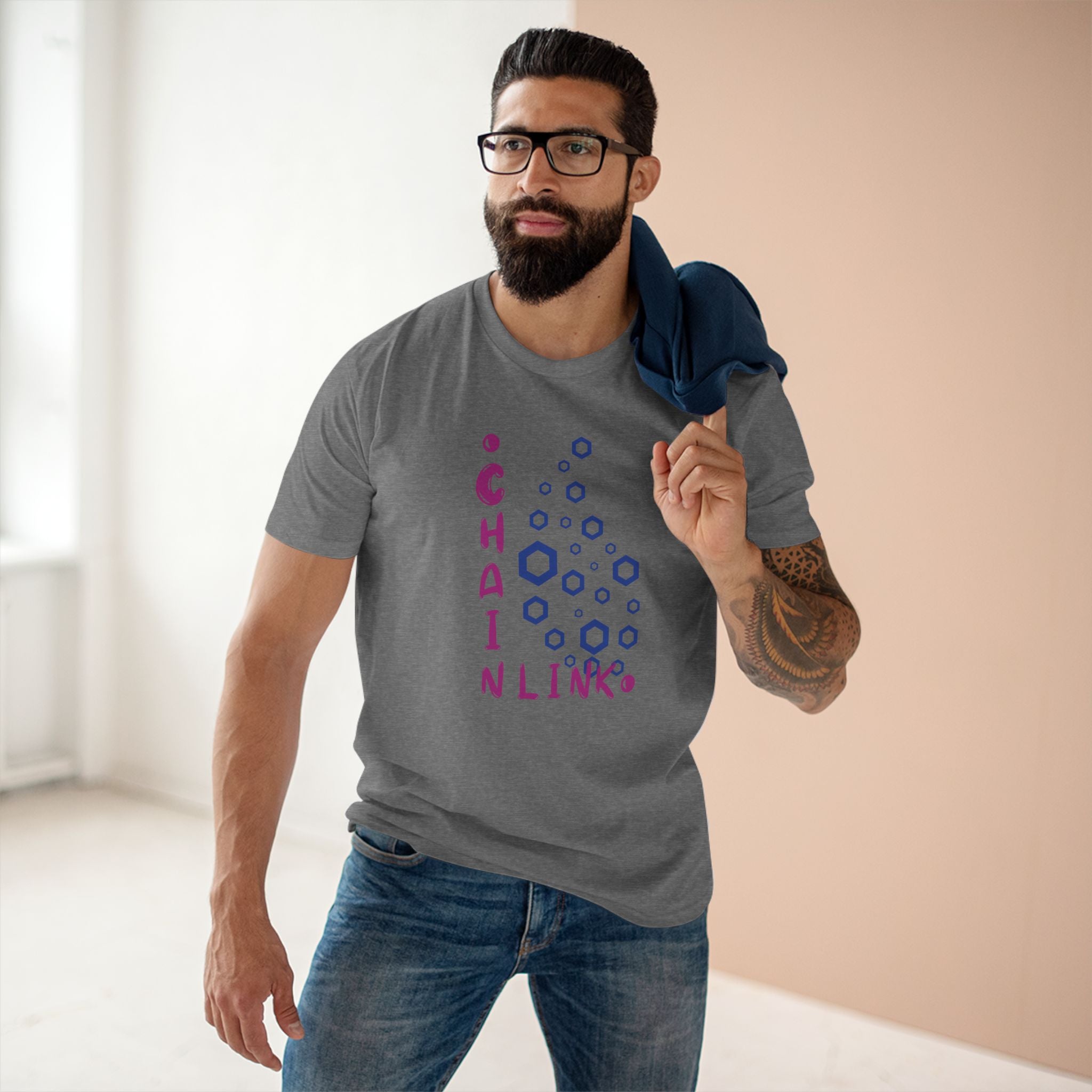 LINK- where data meets blockchain. Wear your belief in smart contracts and decentralized truth.