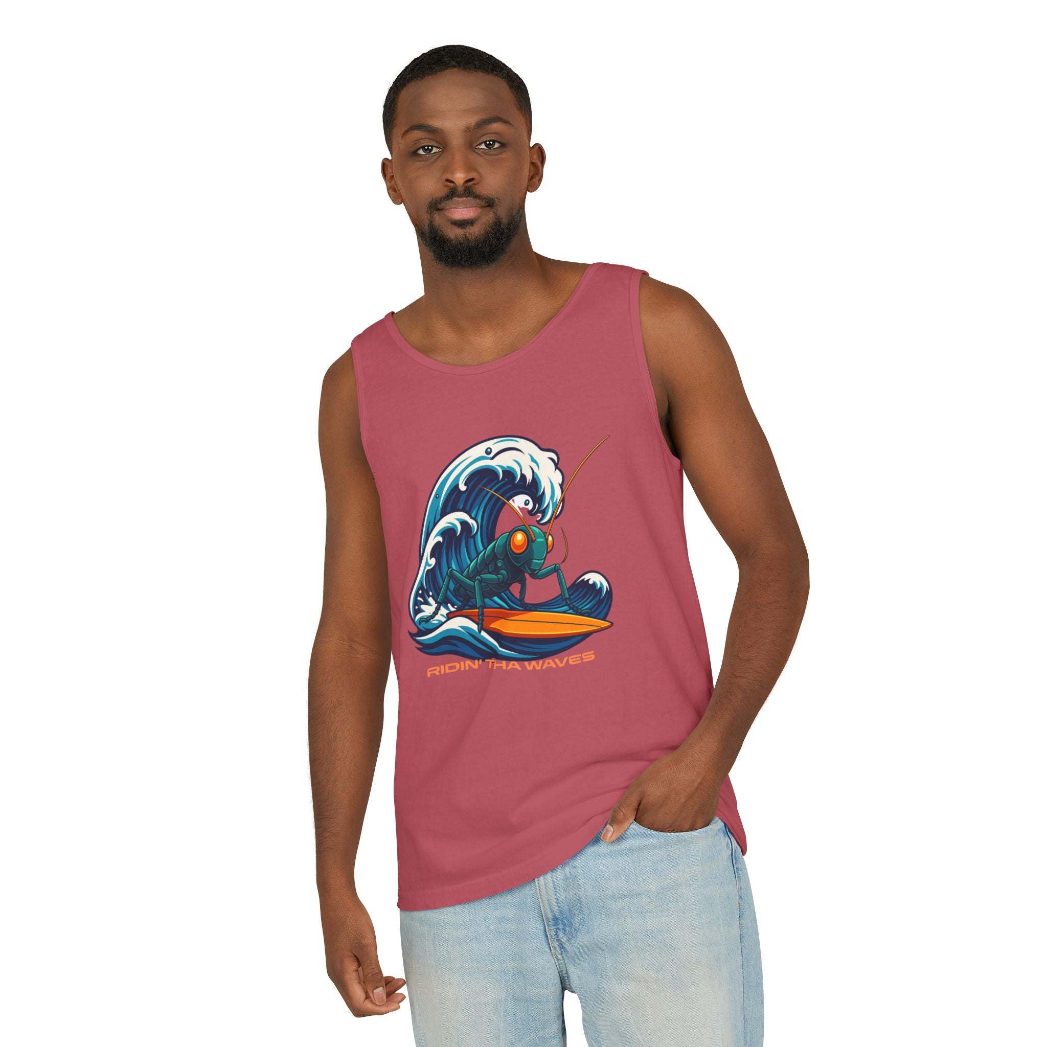 Crypto Crickets Riding Tha Waves (Tank tee)