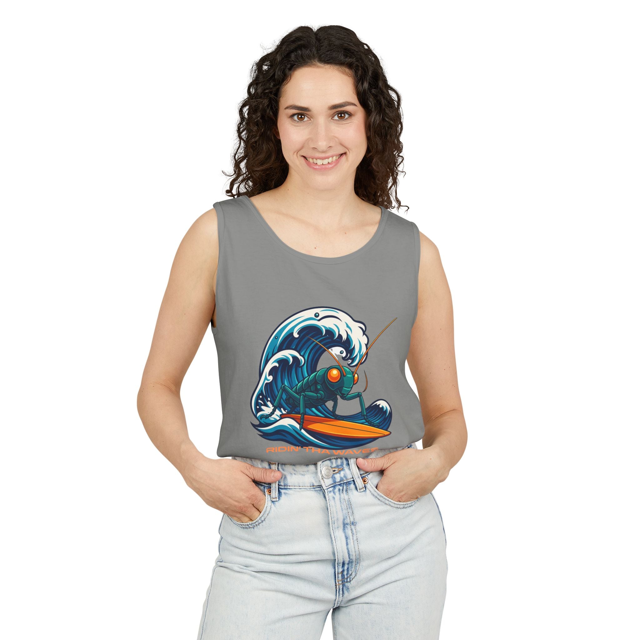 Crypto Crickets Riding Tha Waves (Tank tee)