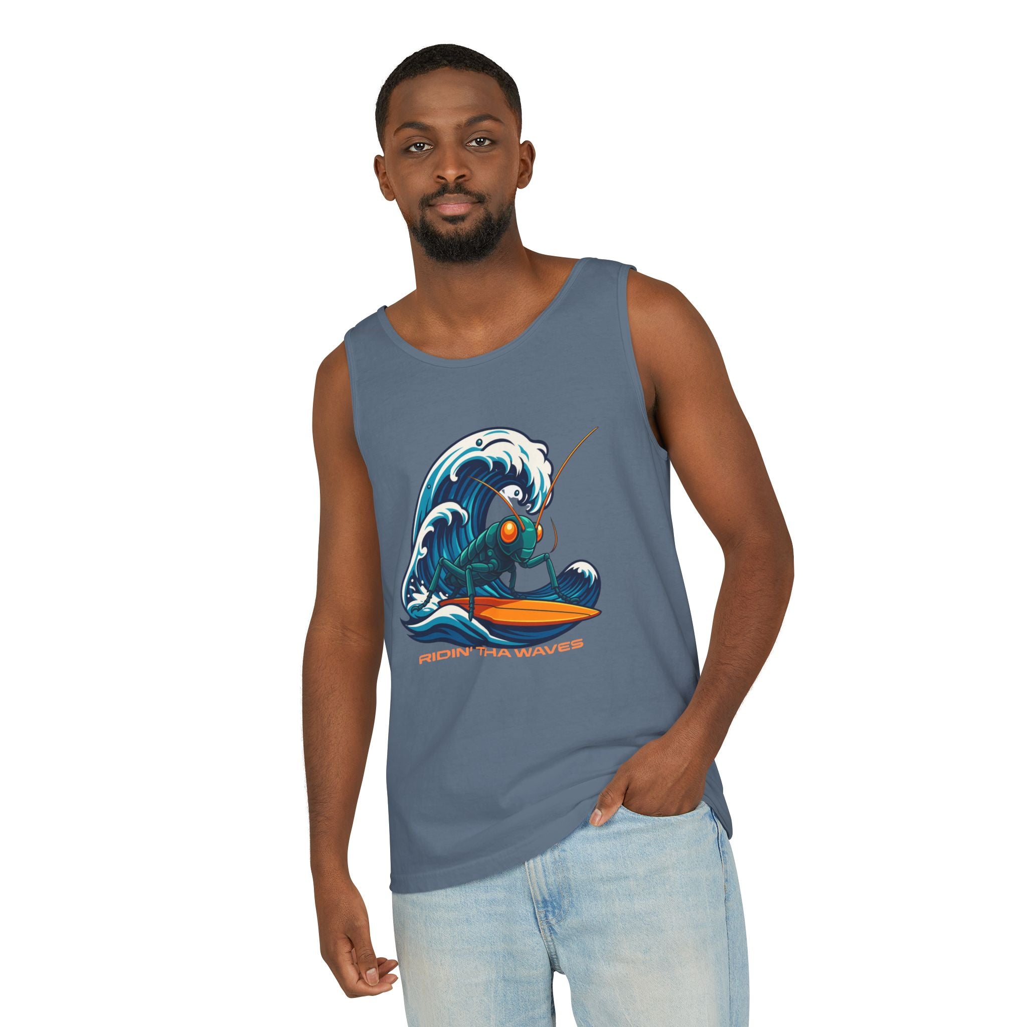 Crypto Crickets Riding Tha Waves (Tank tee)