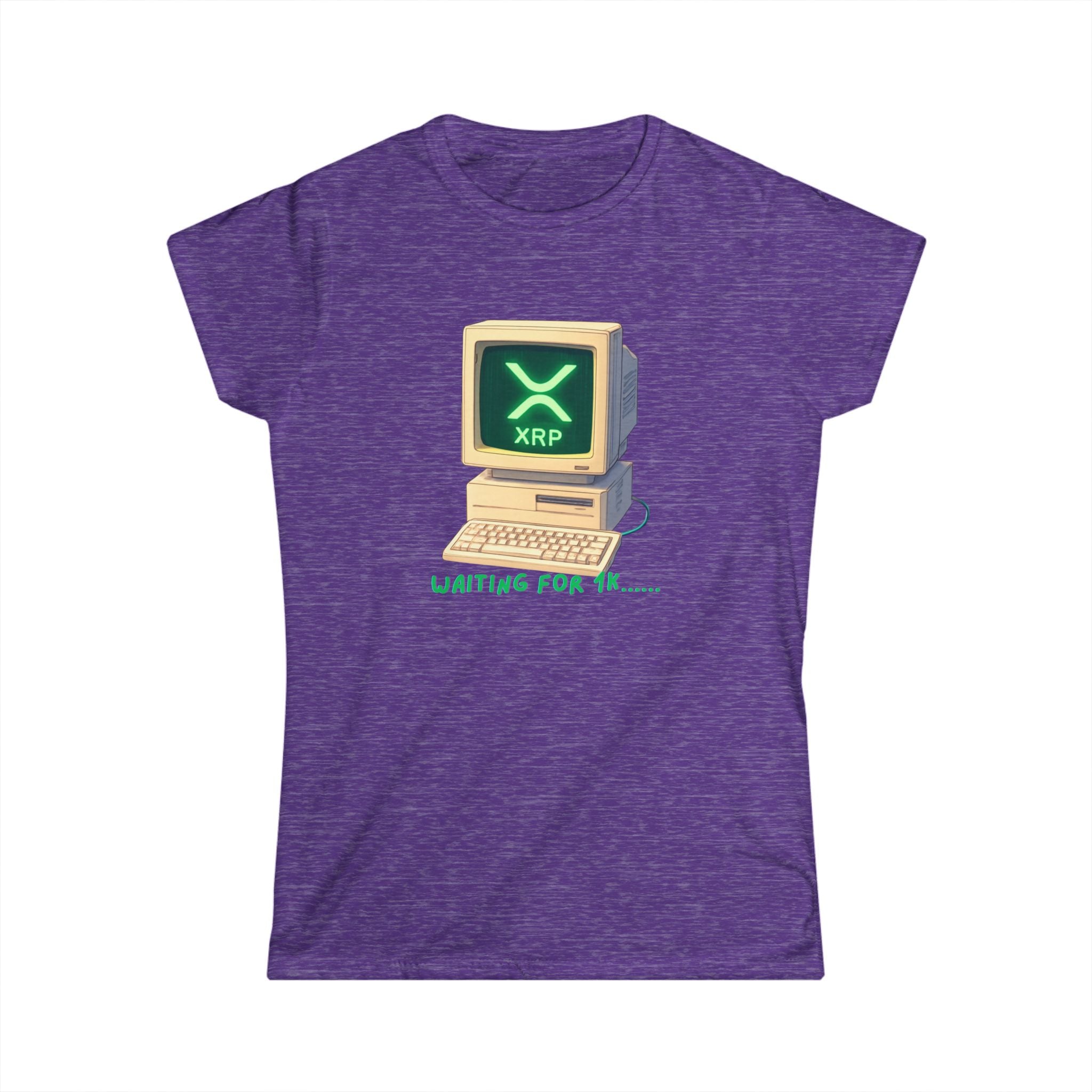 She Doesnt Wait for 1K - She Builds it with a softstyle CRYPTO tee.
