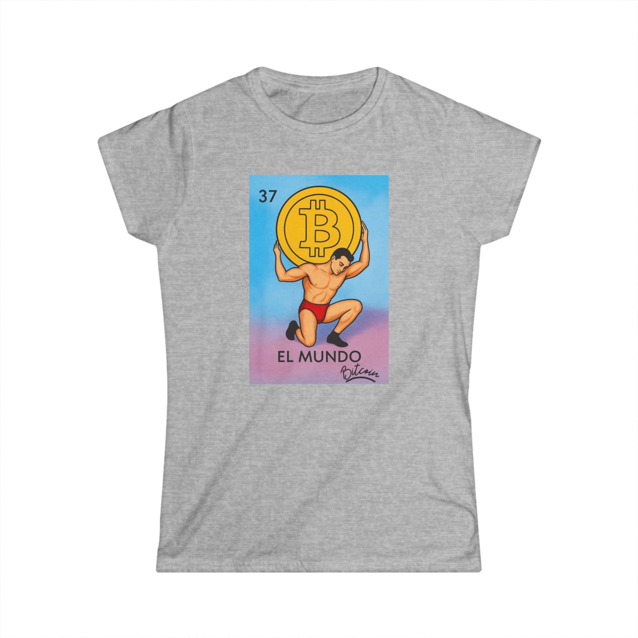 La Mujer del Mundo - Bitcoin Edition Womens Softstyle Tee