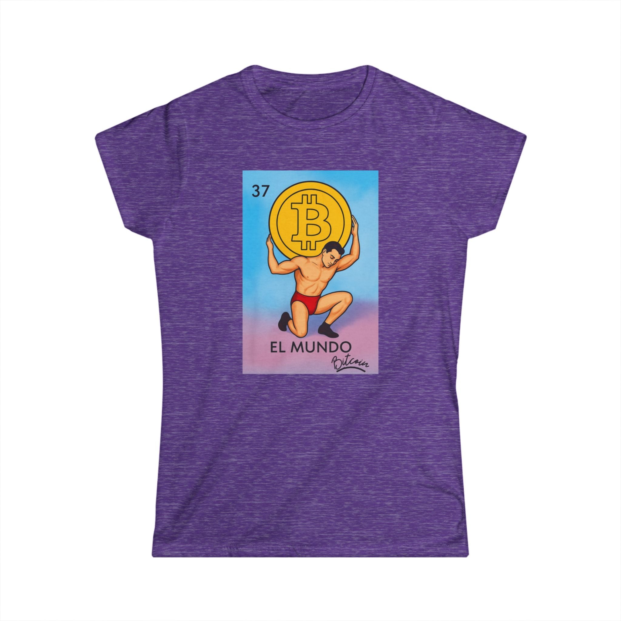 La Mujer del Mundo - Bitcoin Edition Womens Softstyle Tee