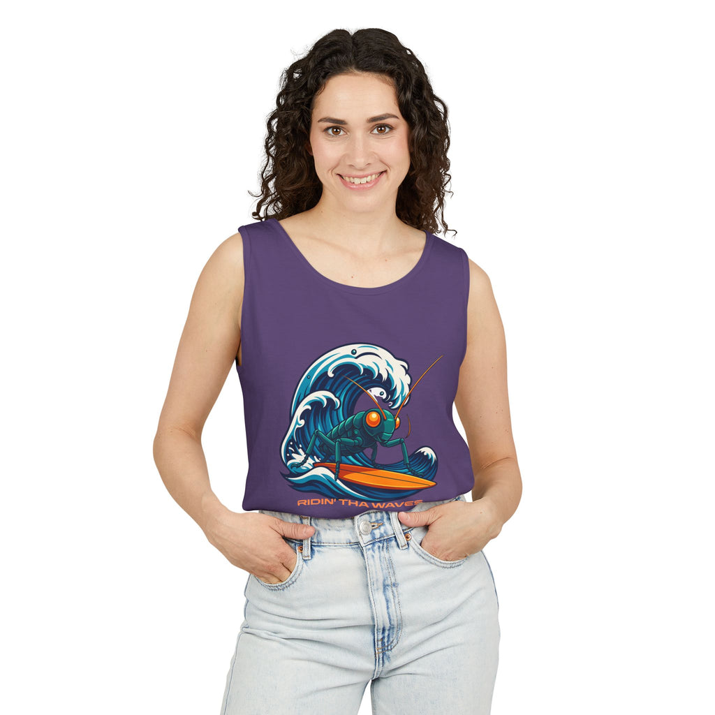 Crypto Crickets Riding Tha Waves (Tank tee)