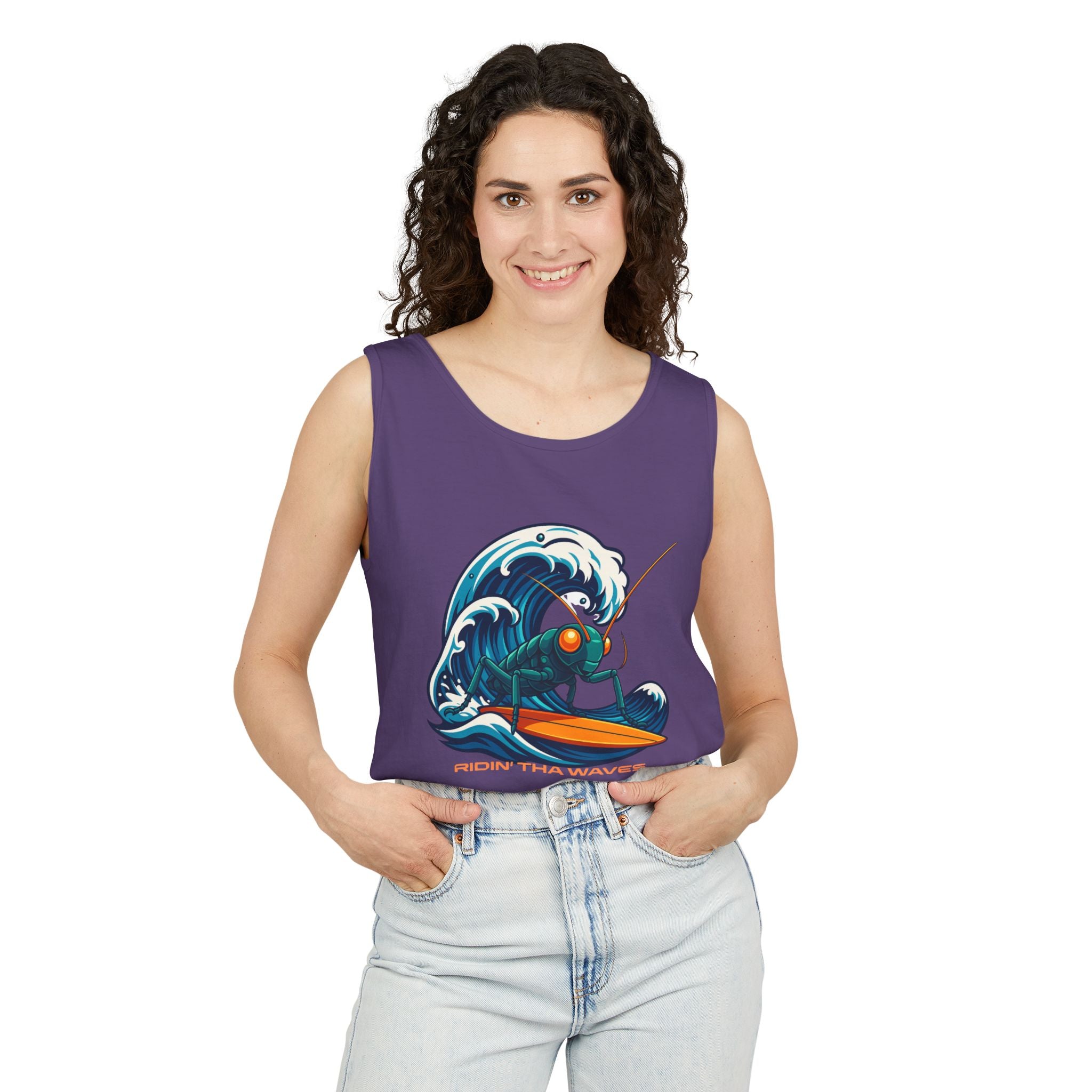 Crypto Crickets Riding Tha Waves (Tank tee)