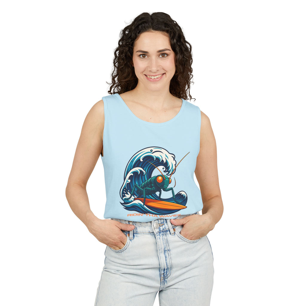 Crypto Crickets Riding Tha Waves (Tank tee)