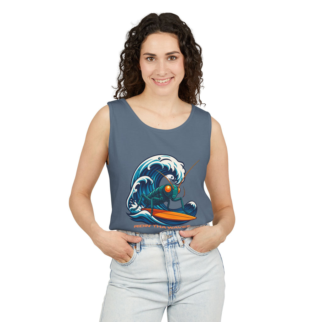 Crypto Crickets Riding Tha Waves (Tank tee)