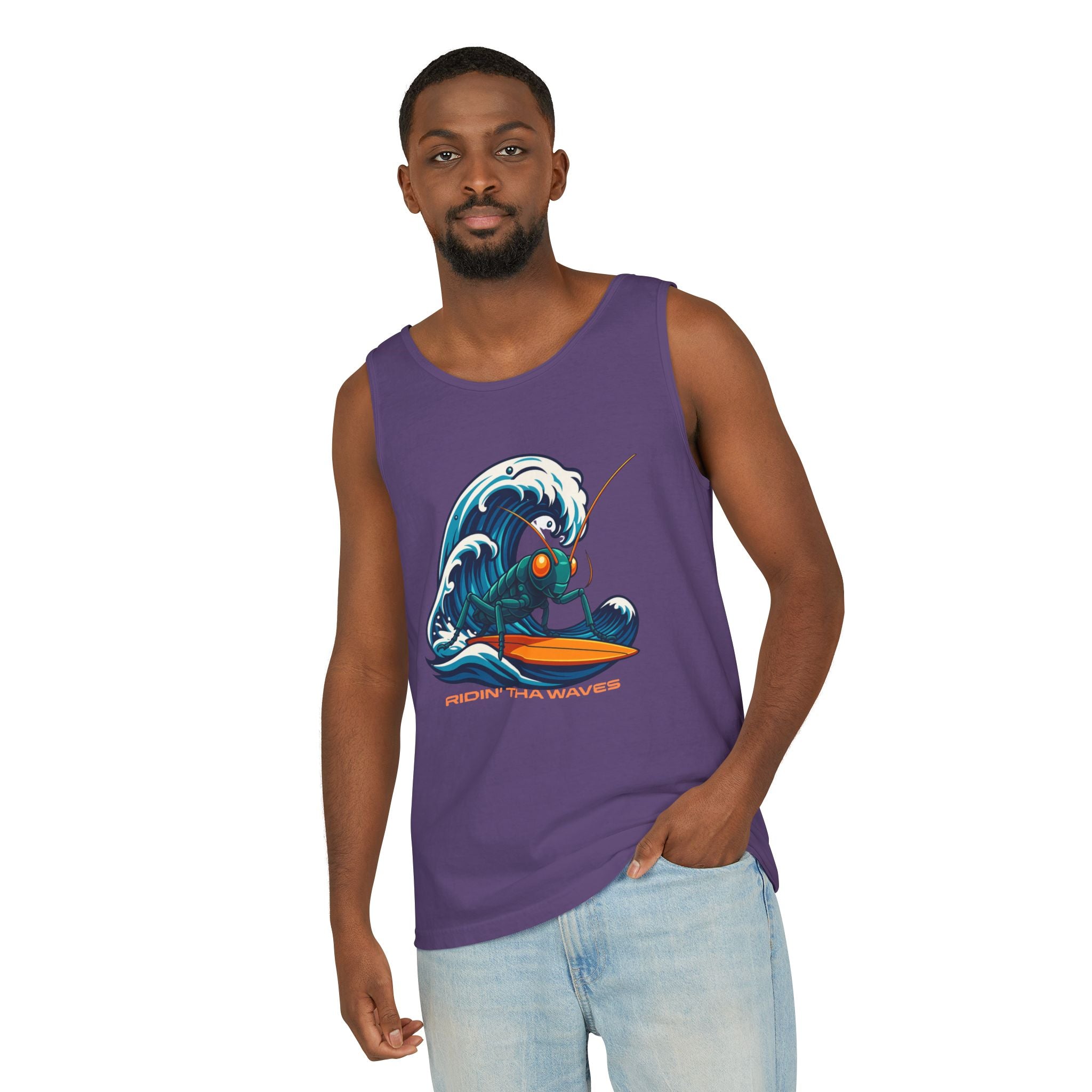Crypto Crickets Riding Tha Waves (Tank tee)