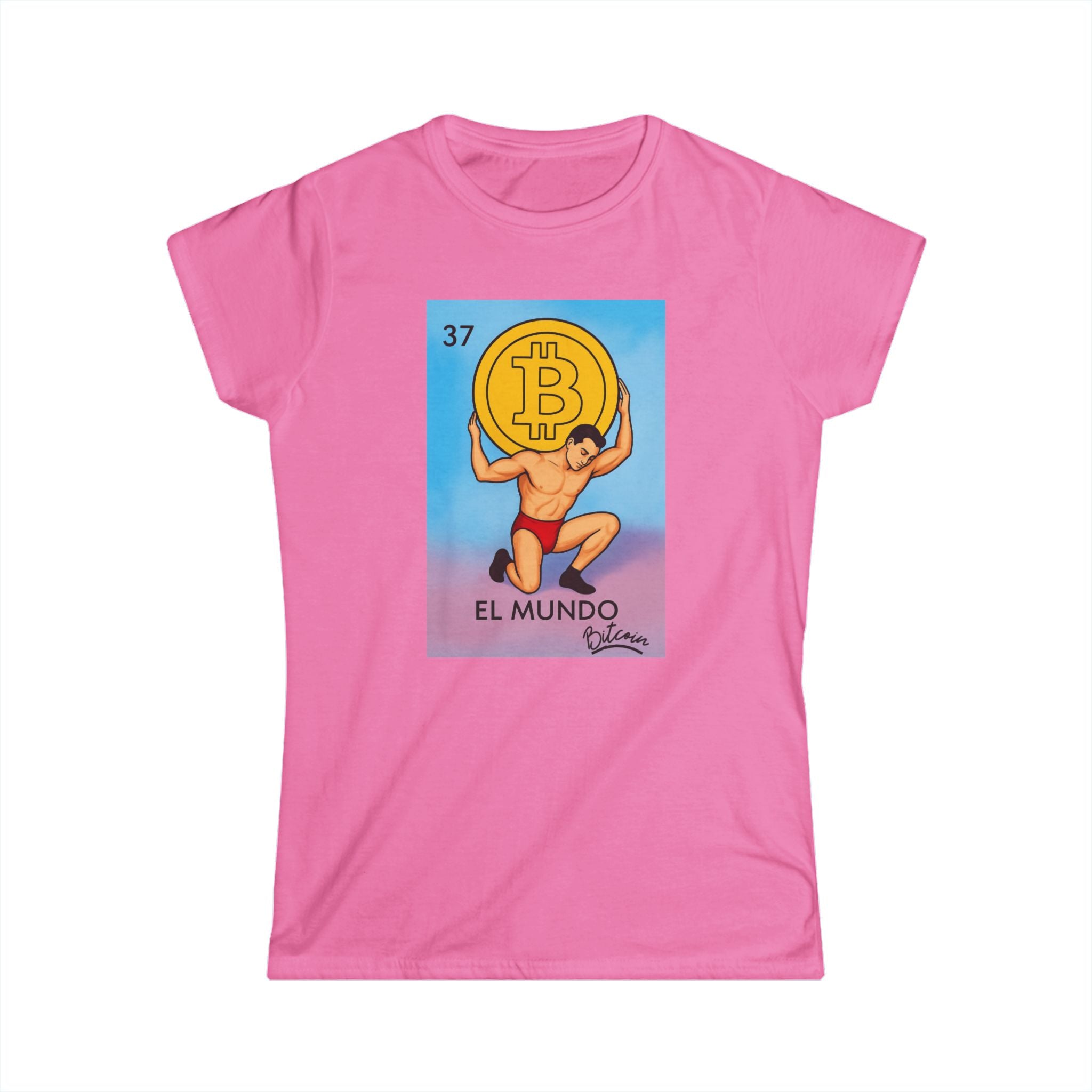 La Mujer del Mundo - Bitcoin Edition Womens Softstyle Tee