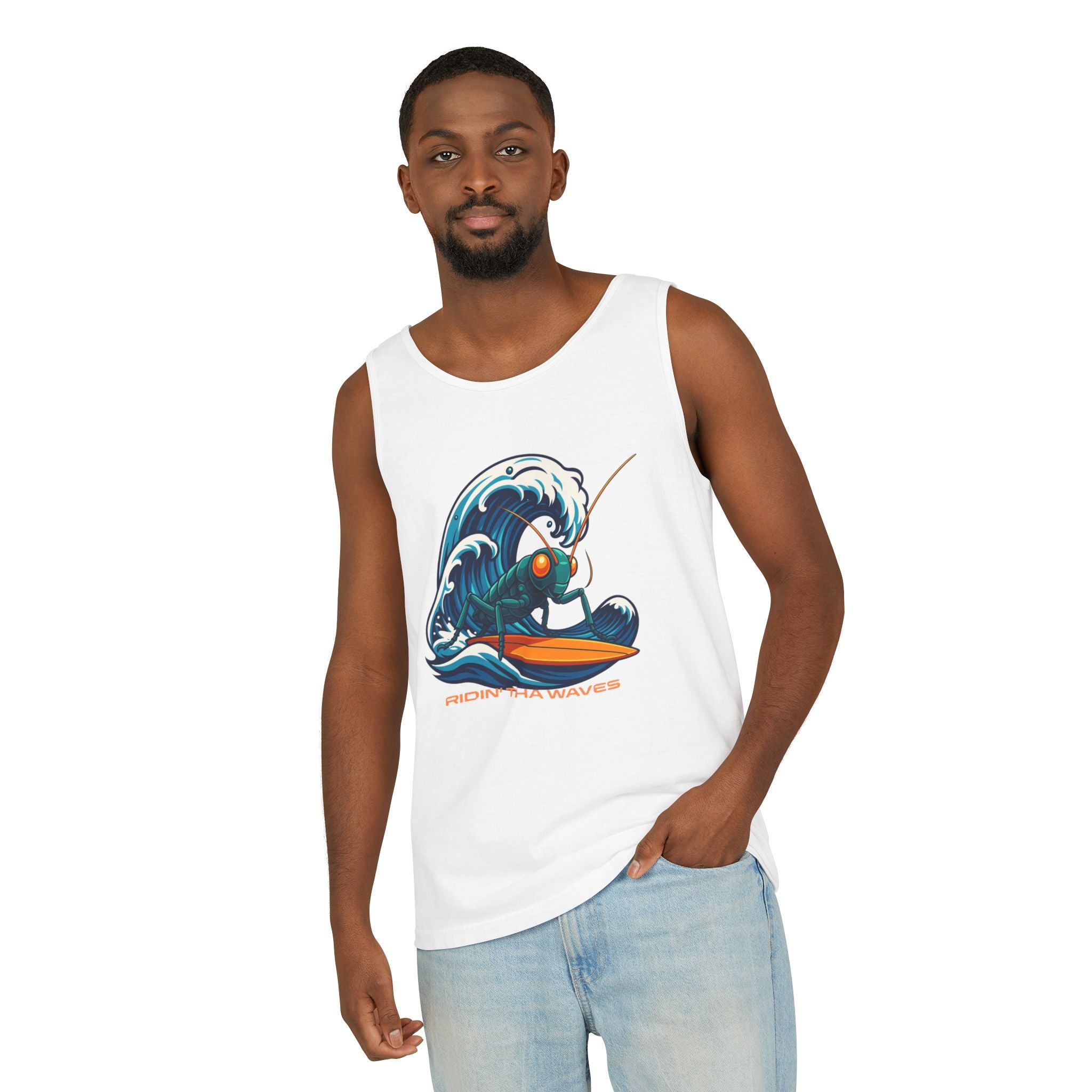 Crypto Crickets Riding Tha Waves (Tank tee)