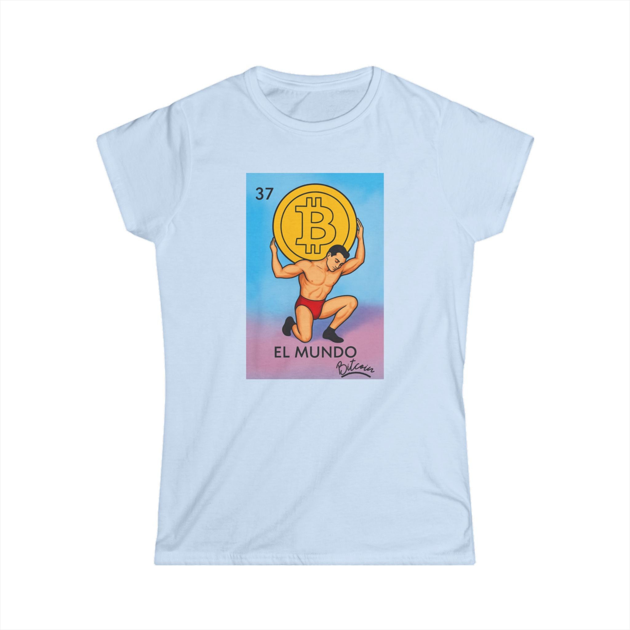 La Mujer del Mundo - Bitcoin Edition Womens Softstyle Tee