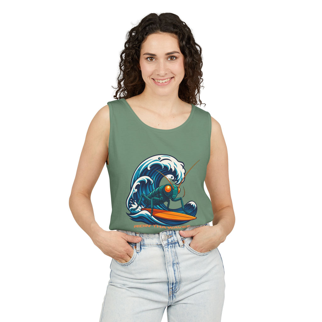Crypto Crickets Riding Tha Waves (Tank tee)