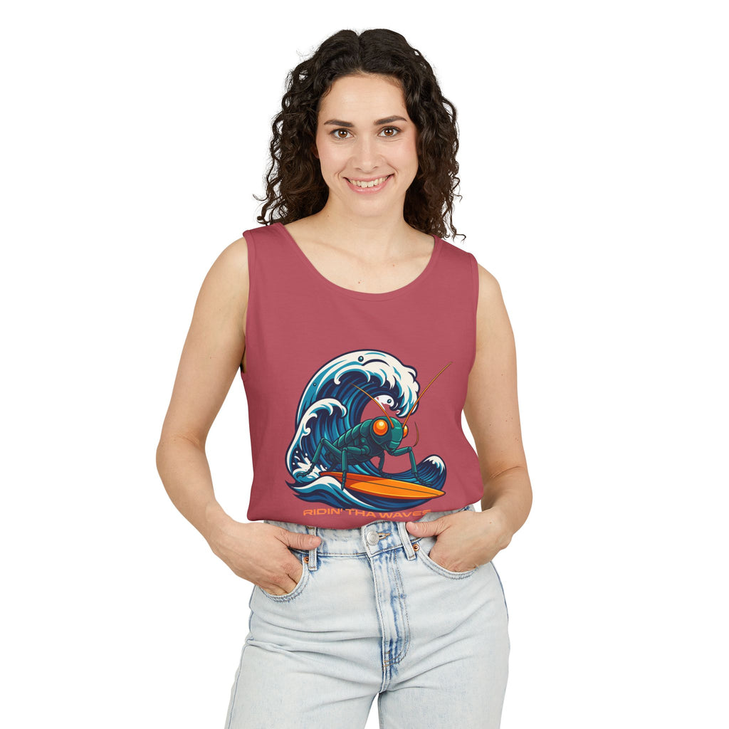 Crypto Crickets Riding Tha Waves (Tank tee)