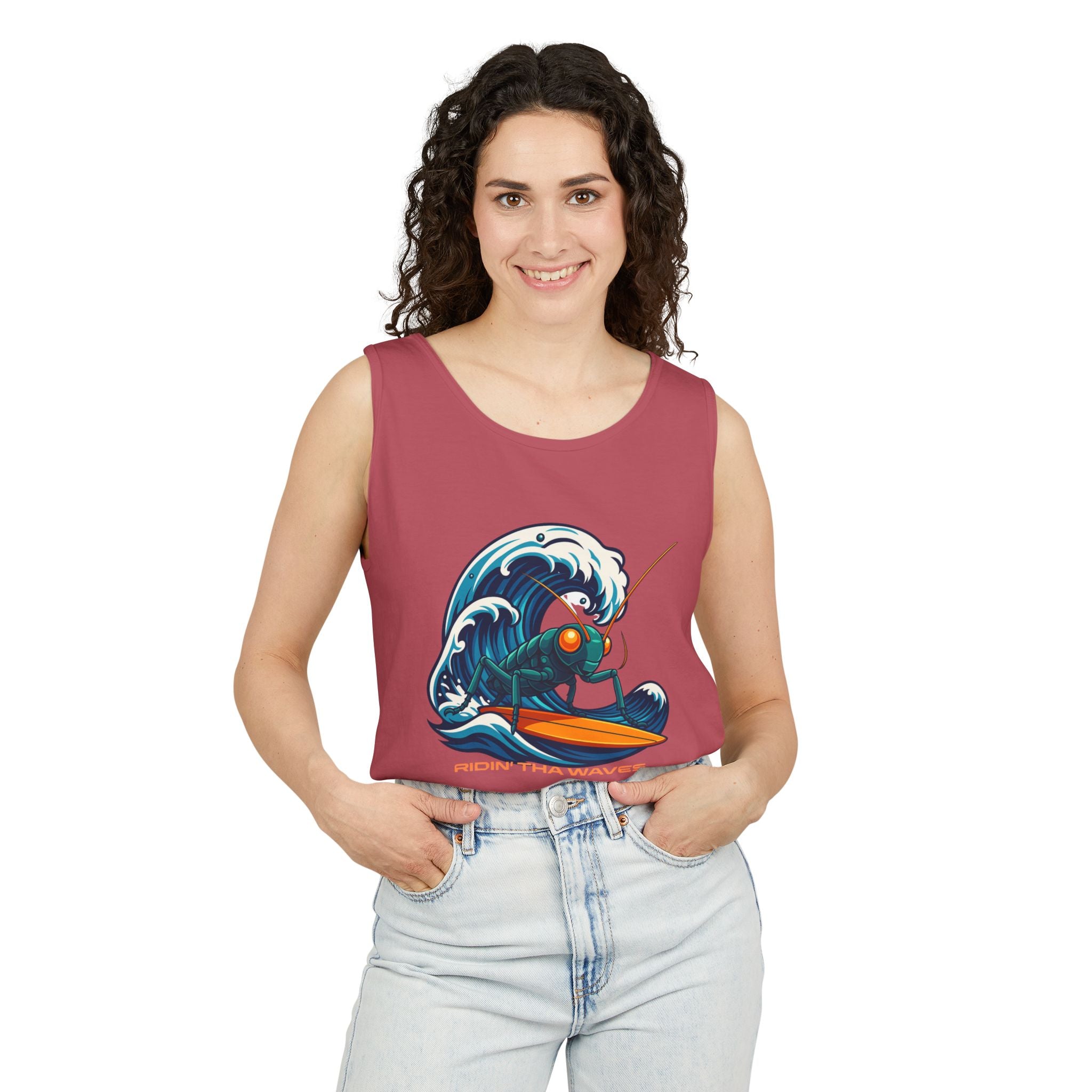 Crypto Crickets Riding Tha Waves (Tank tee)