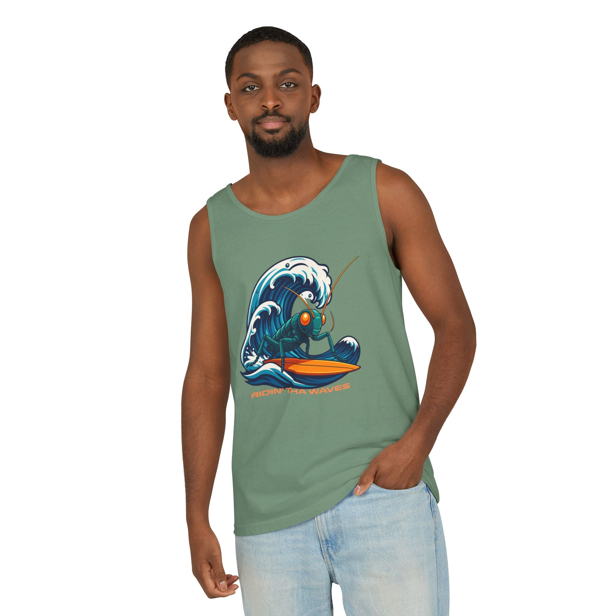 Crypto Crickets Riding Tha Waves (Tank tee)